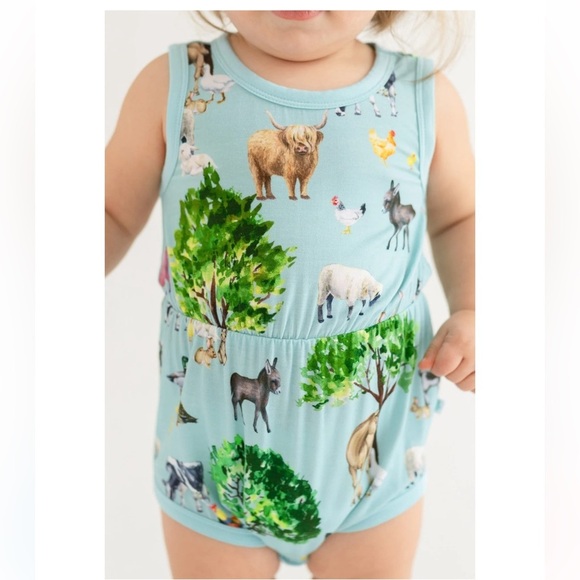 Posh Peanut Varsity Bubble Romper - Brayden - Picture 2 of 9